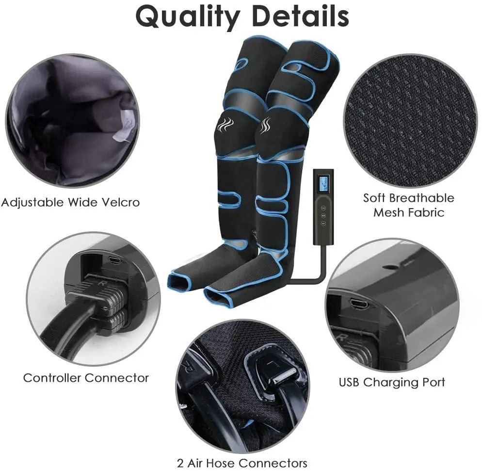 Foot & Leg Air Pressure Massager – Circulation & Lymphatic Drainage Device
