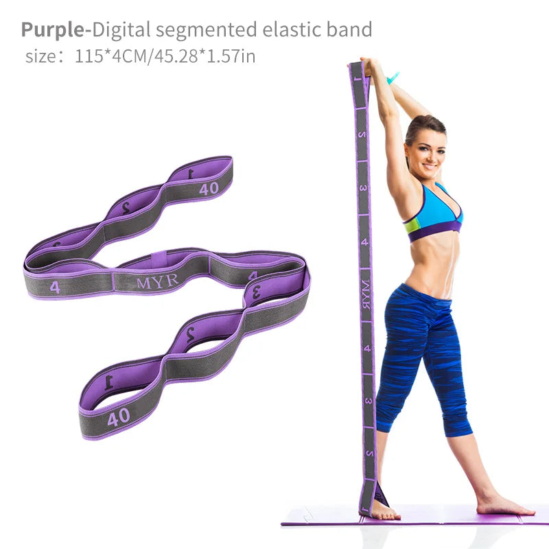 Elastic Yoga Stretch Strap – Multi-Loop Flexibility Band