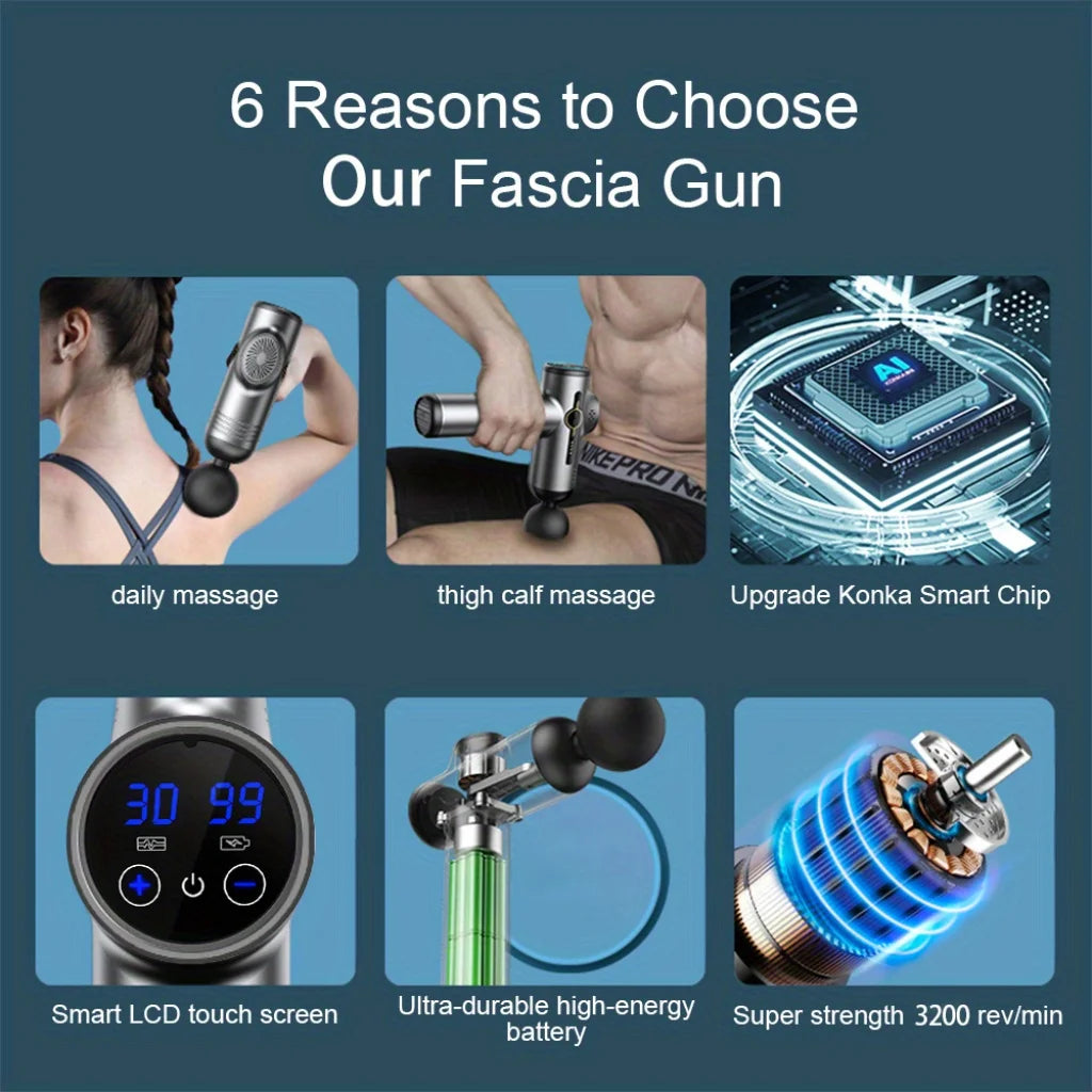 Portable Fascia Massage Gun – Deep Muscle Relaxation Tool