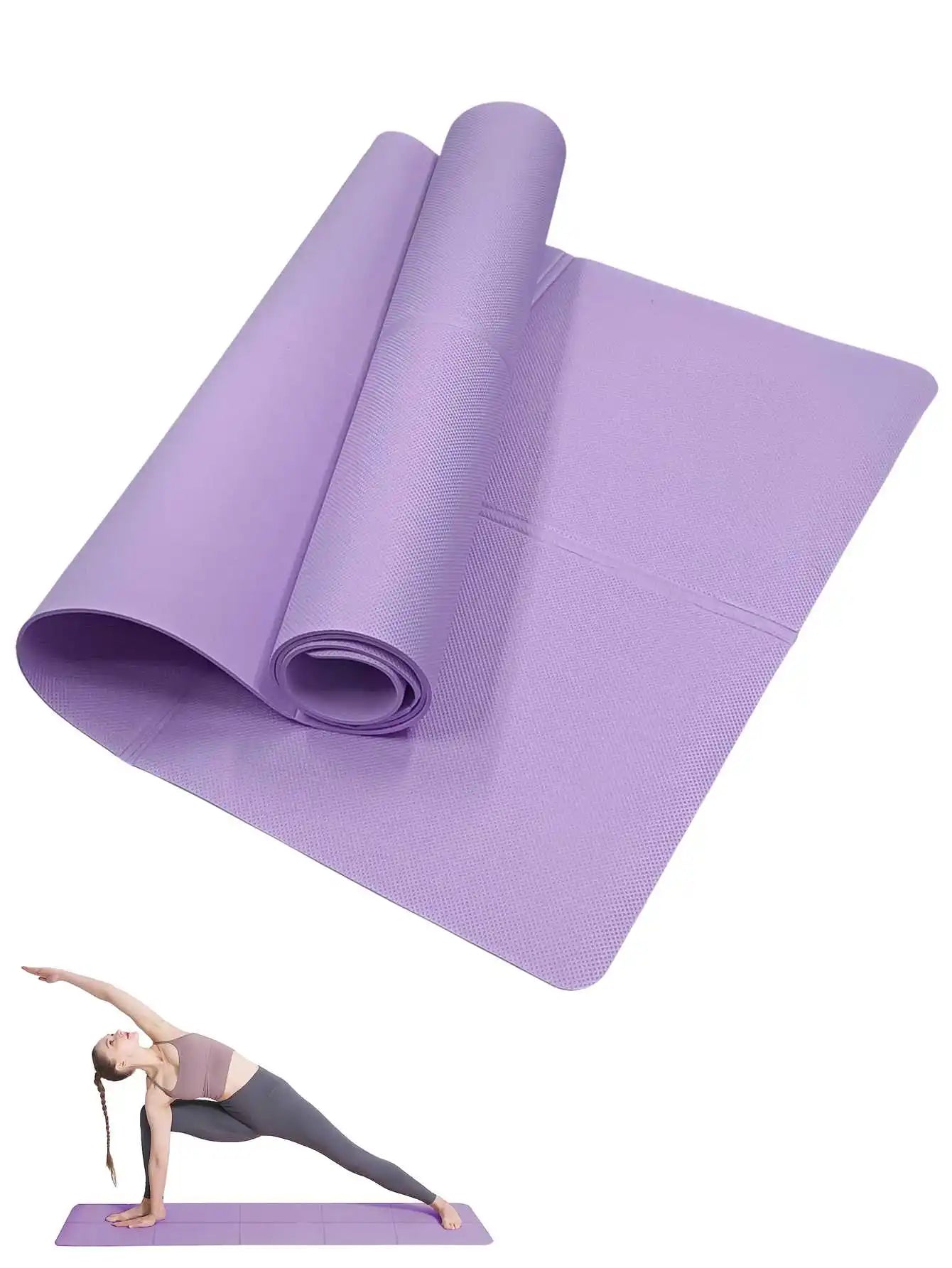 Non-Slip Yoga Mat – Thick Fitness & Pilates Exercise Pad