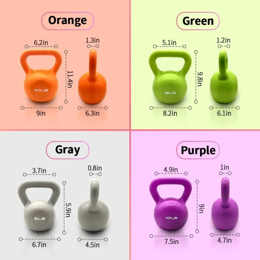 5LB Vinyl Kettlebell – Strength Training Weight for Home Gym