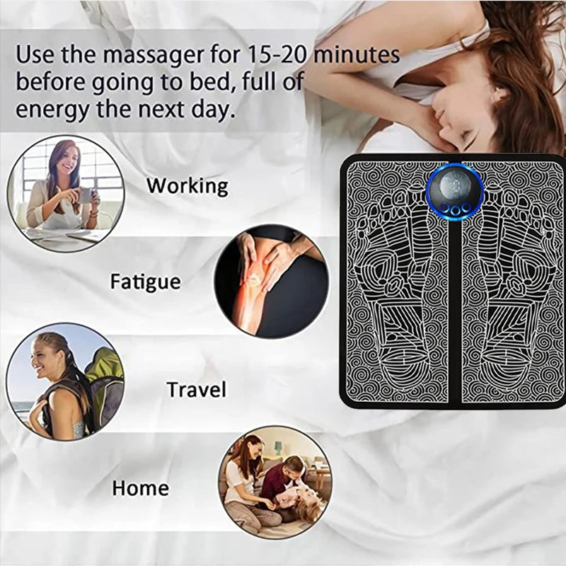 Electric Foot Massager Pad – Muscle Relaxation & Circulation Trainer