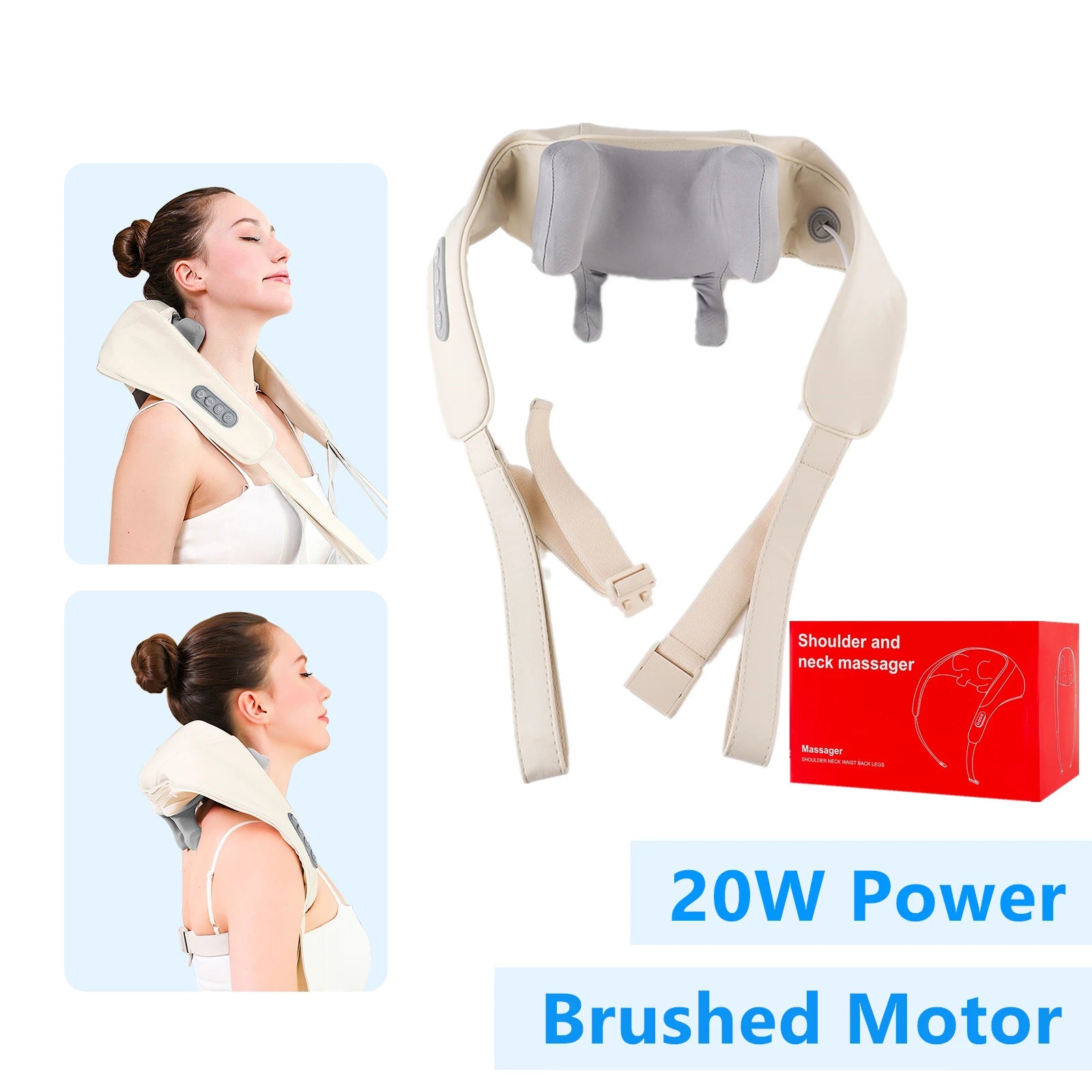 Foreverlily Wireless Neck & Shoulder Massager – 26W Kneading Shawl