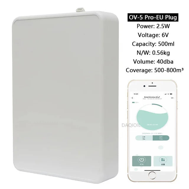500ML Smart Scent Diffuser – Waterless Essential Oil Air Freshener