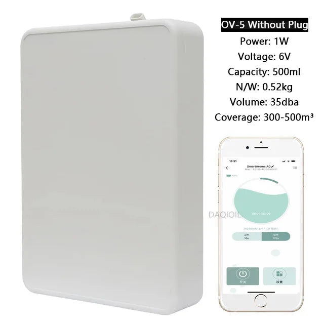 500ML Smart Scent Diffuser – Waterless Essential Oil Air Freshener