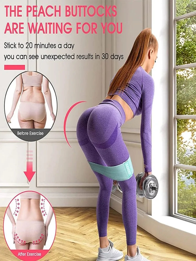 WorthWhile Hip Resistance Bands – Non-Slip Yoga & Workout Fitness Bands