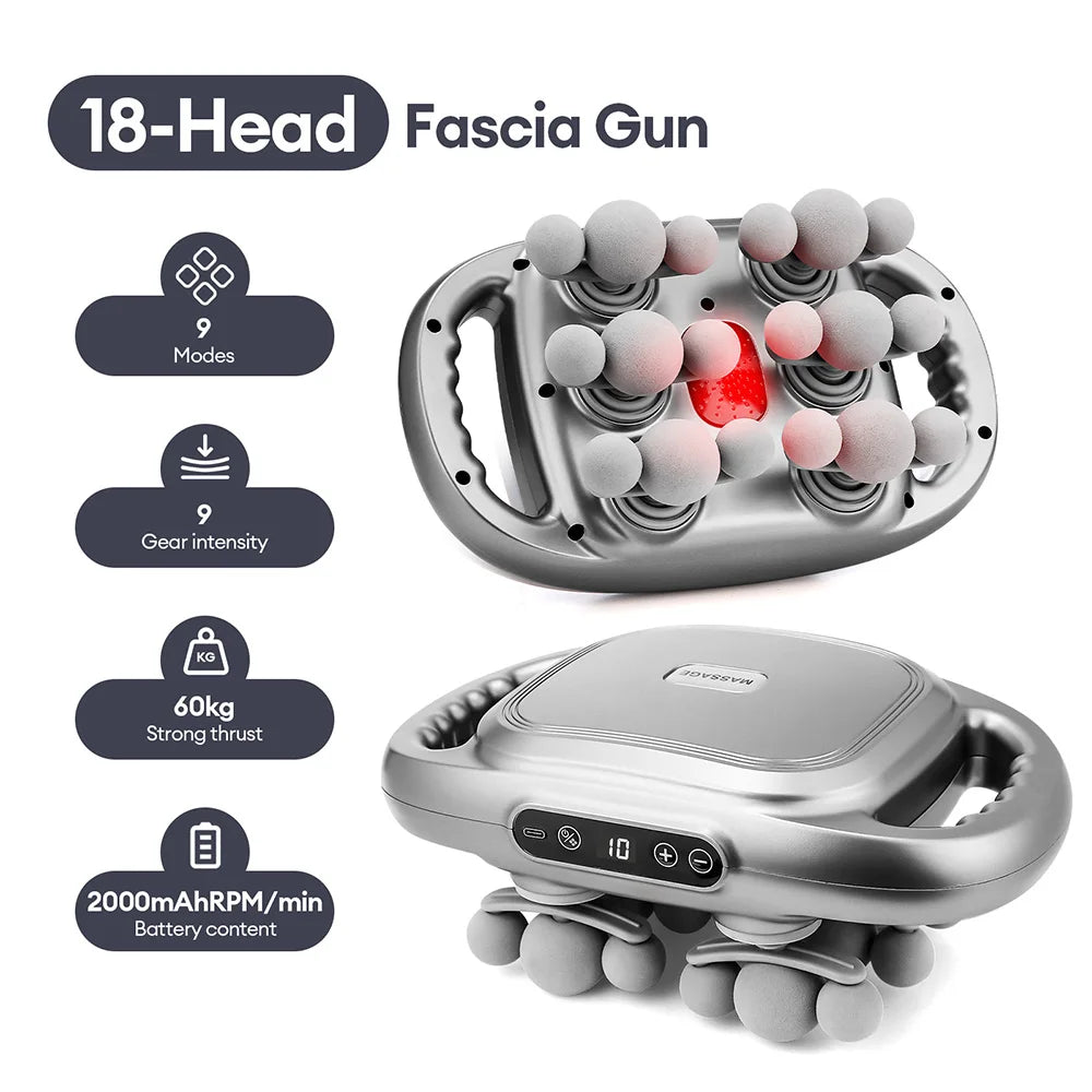 42-Head Fascia Massage Gun – High-Frequency Muscle Massager