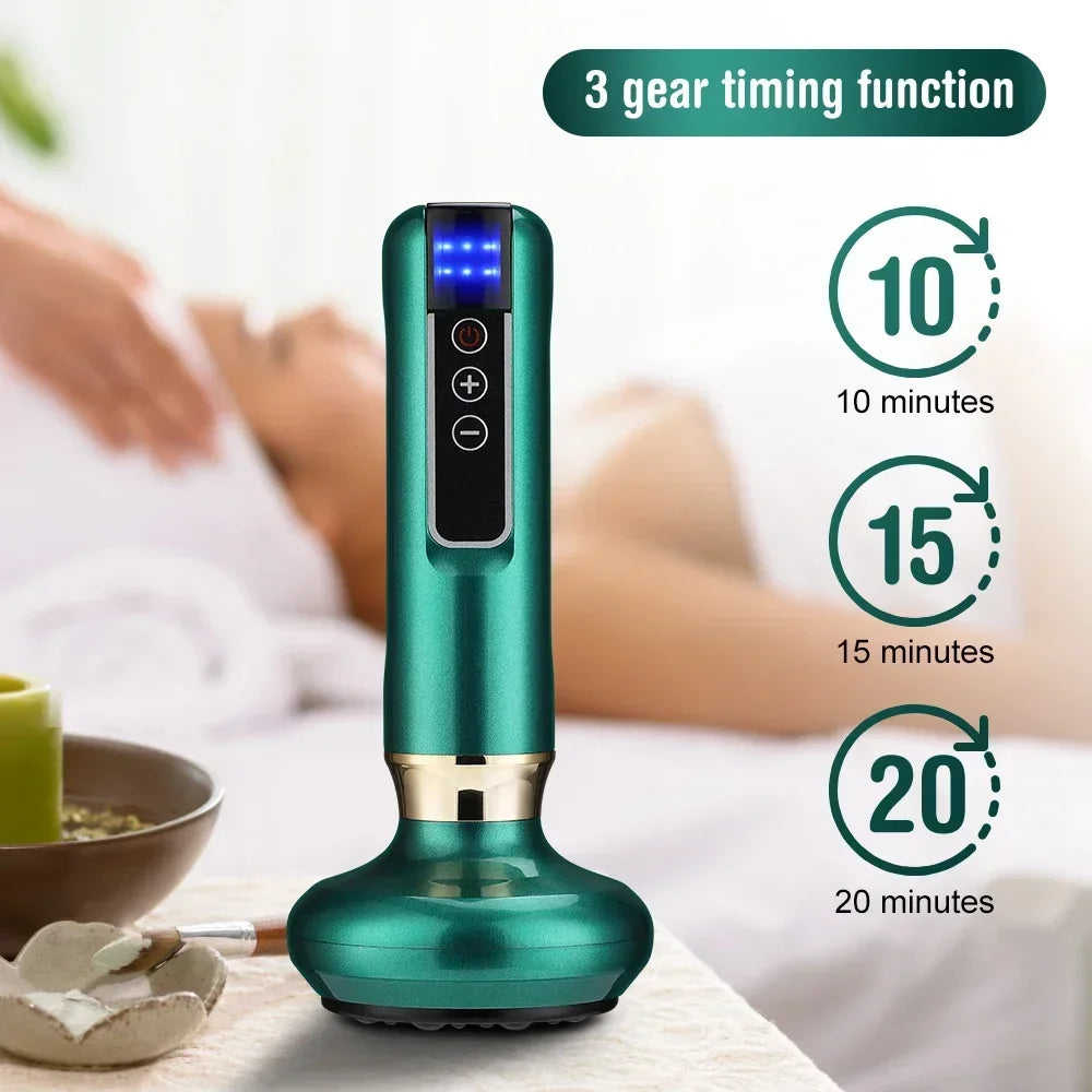 Tricolor Electric Gua Sha Massager – Anti-Cellulite Slimming Device