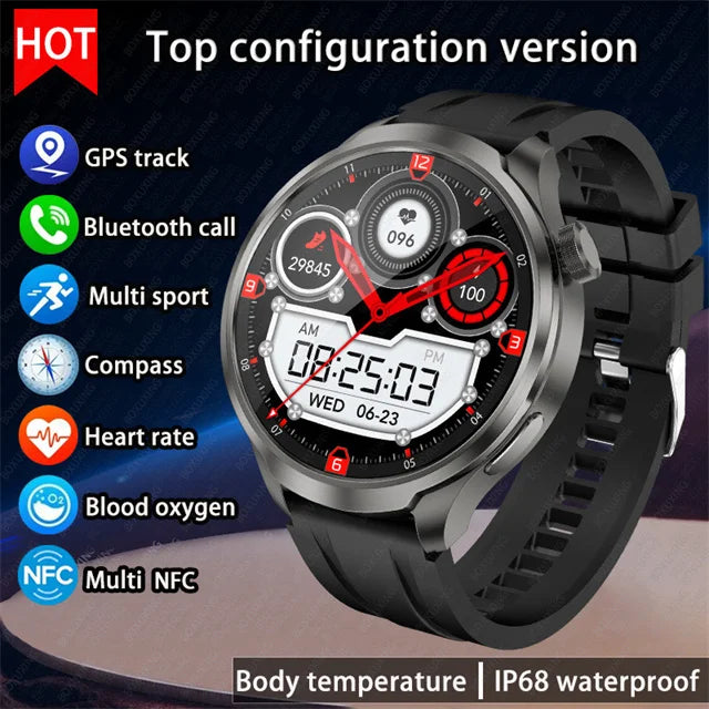 Huawei 1.85" Smartwatch – GPS, NFC & Bluetooth Fitness Tracker for Men