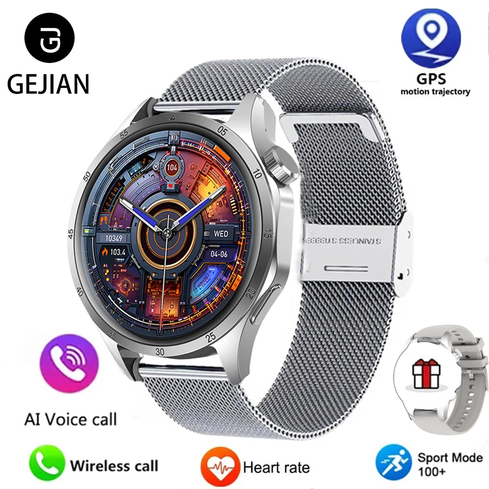 2025 Men’s Smartwatch – AMOLED GPS Bluetooth Call Watch