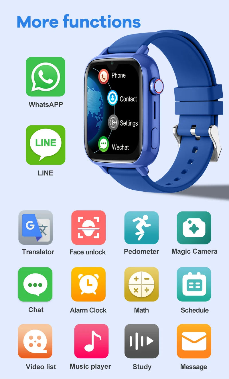 4G Kids Smart Watch – GPS Tracker, Video Call & SOS Safety Smartwatch