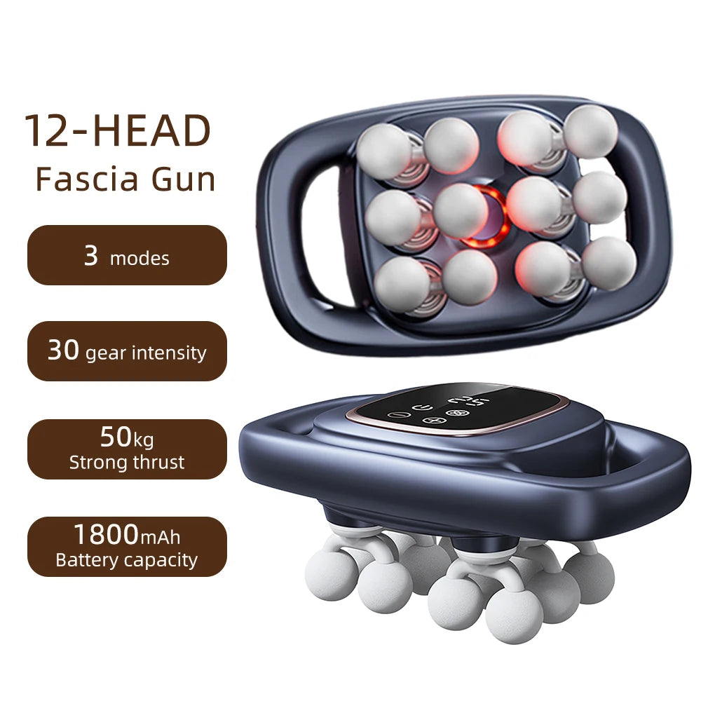 42-Head Fascia Massage Gun – High-Frequency Muscle Massager
