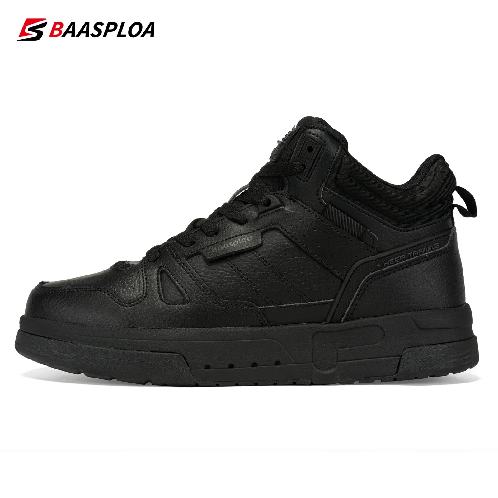 Baasploa Men’s Winter Sneakers – Plush Warm Non-Slip Casual Shoes