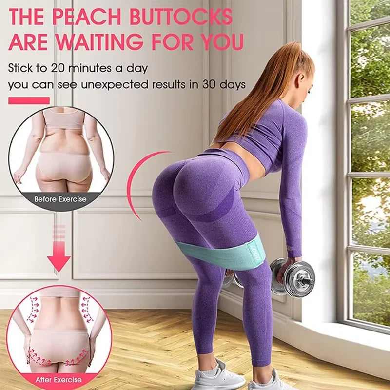 WorthWhile Hip Resistance Bands – Non-Slip Yoga & Workout Fitness Bands