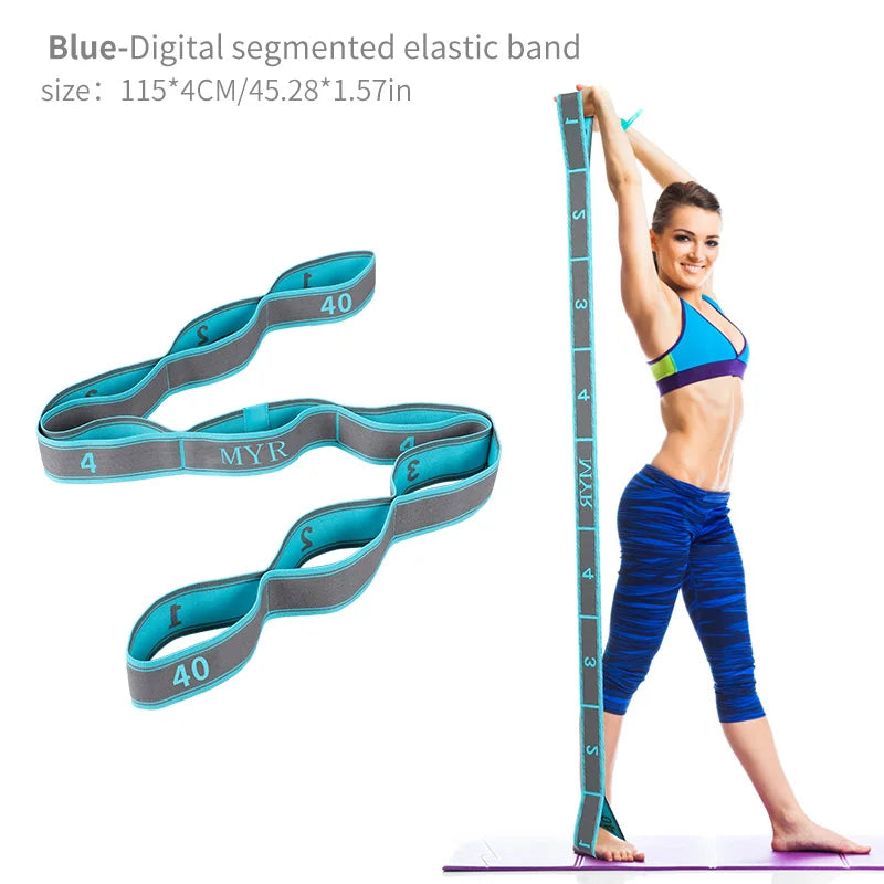 Elastic Yoga Stretch Strap – Multi-Loop Flexibility Band