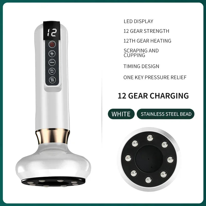 Tricolor Electric Gua Sha Massager – Anti-Cellulite Slimming Device