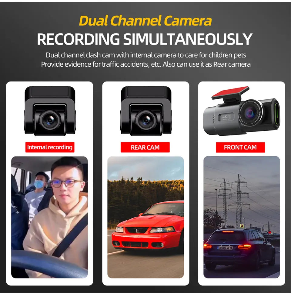 4K UHD Dash Cam – Wi-Fi GPS Night Vision DVR