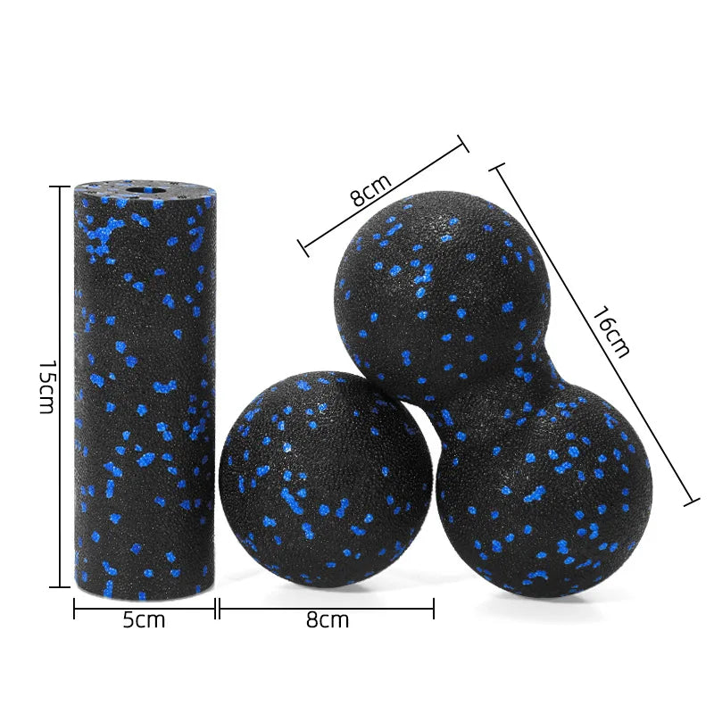 3-in-1 Foam Roller Set – Yoga & Deep Tissue Massage Kit