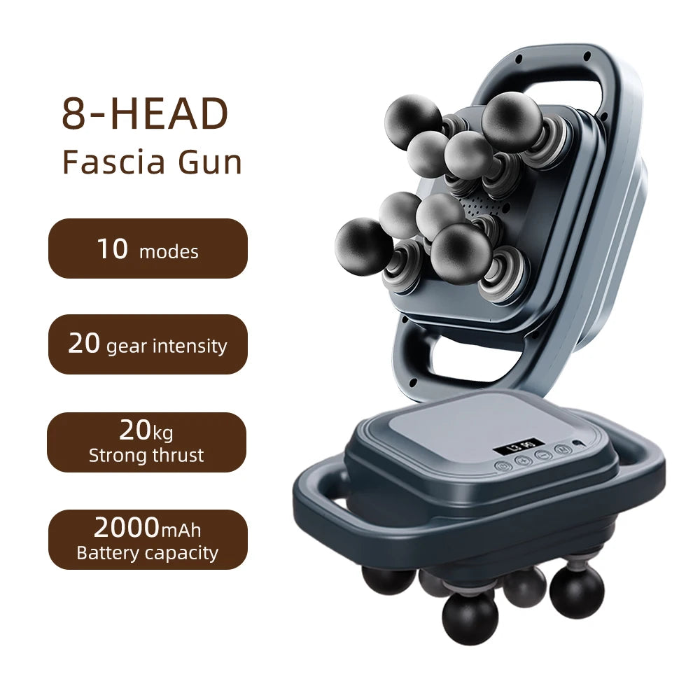 42-Head Fascia Massage Gun – High-Frequency Muscle Massager