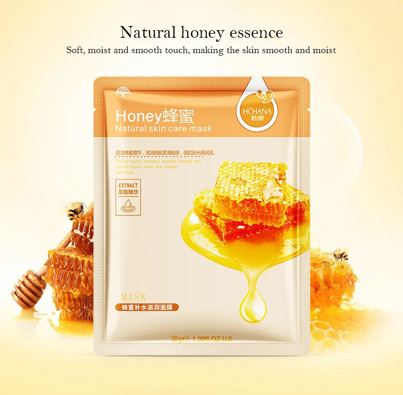 30pcs Natural Plant Facial Masks – Moisturizing & Anti-Aging Korean Skincare