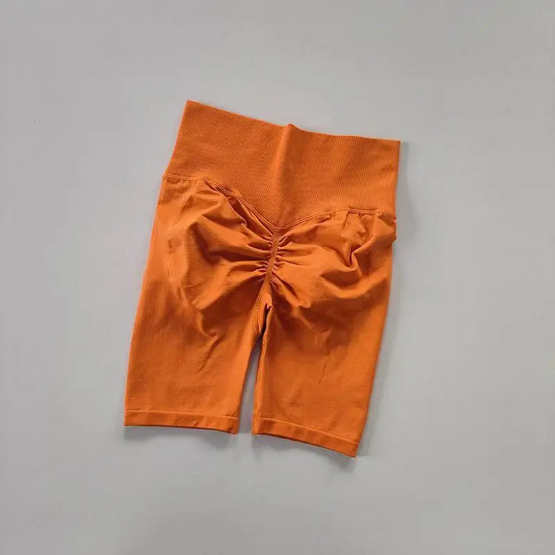 Women’s High-Waist Yoga Shorts – Push-Up Fitness Shorts