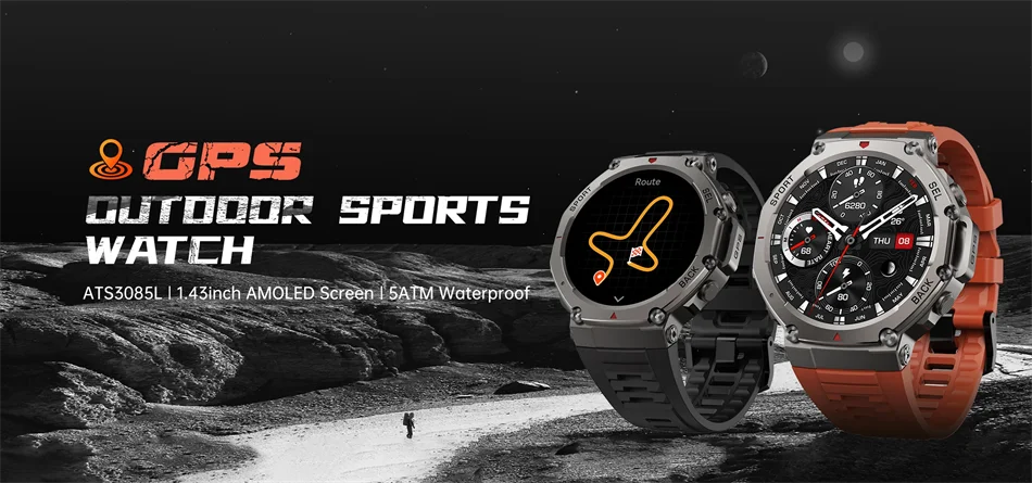 T-Rex 3 Pro Military Smartwatch – Dual-Band GPS 10ATM