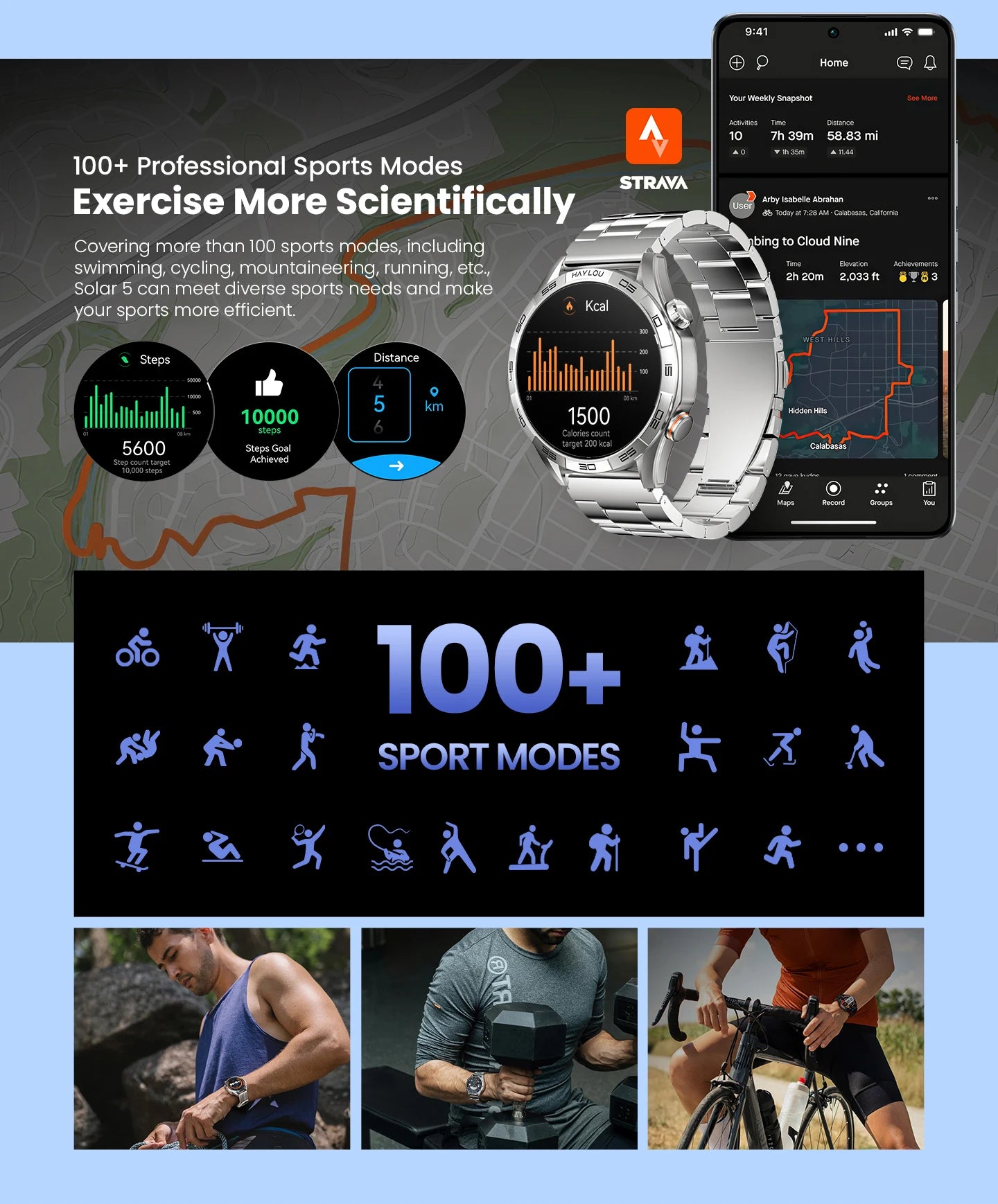 HAYLOU Solar 5 Smartwatch – AMOLED 60Hz Voice Call & Health Tracker