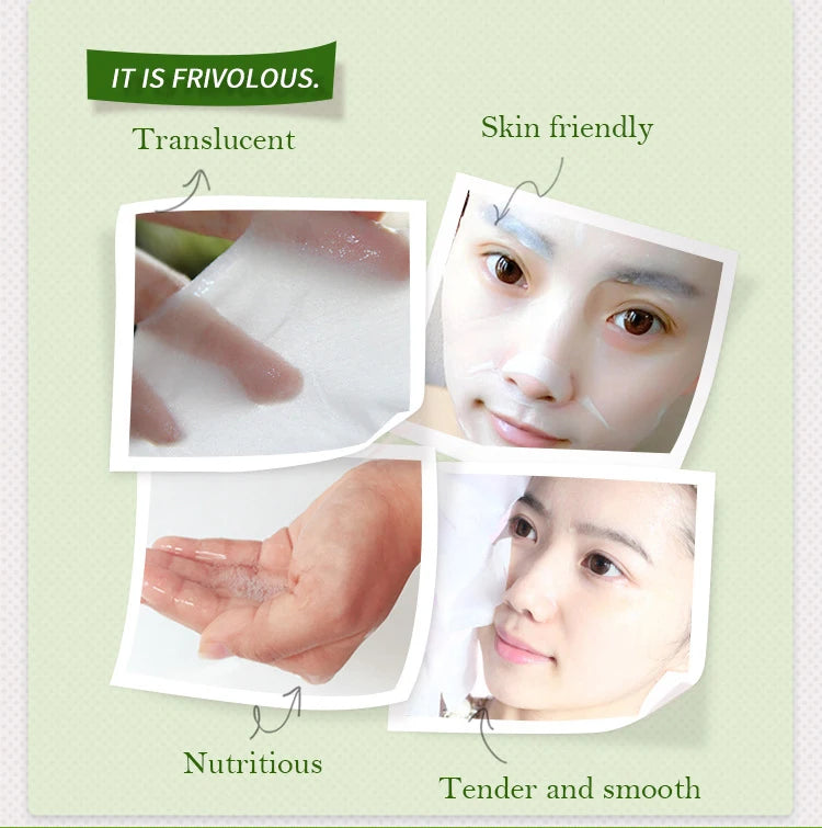 30pcs Natural Plant Facial Masks – Moisturizing & Anti-Aging Korean Skincare