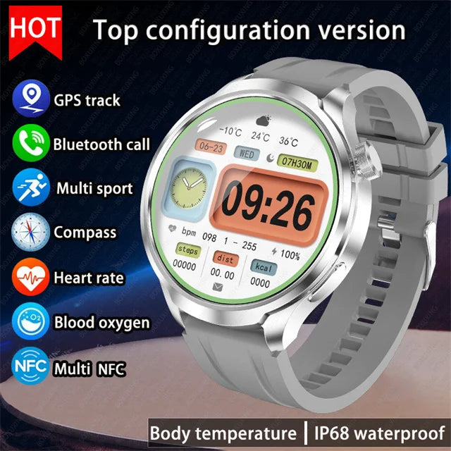 Huawei 1.85" Smartwatch – GPS, NFC & Bluetooth Fitness Tracker for Men