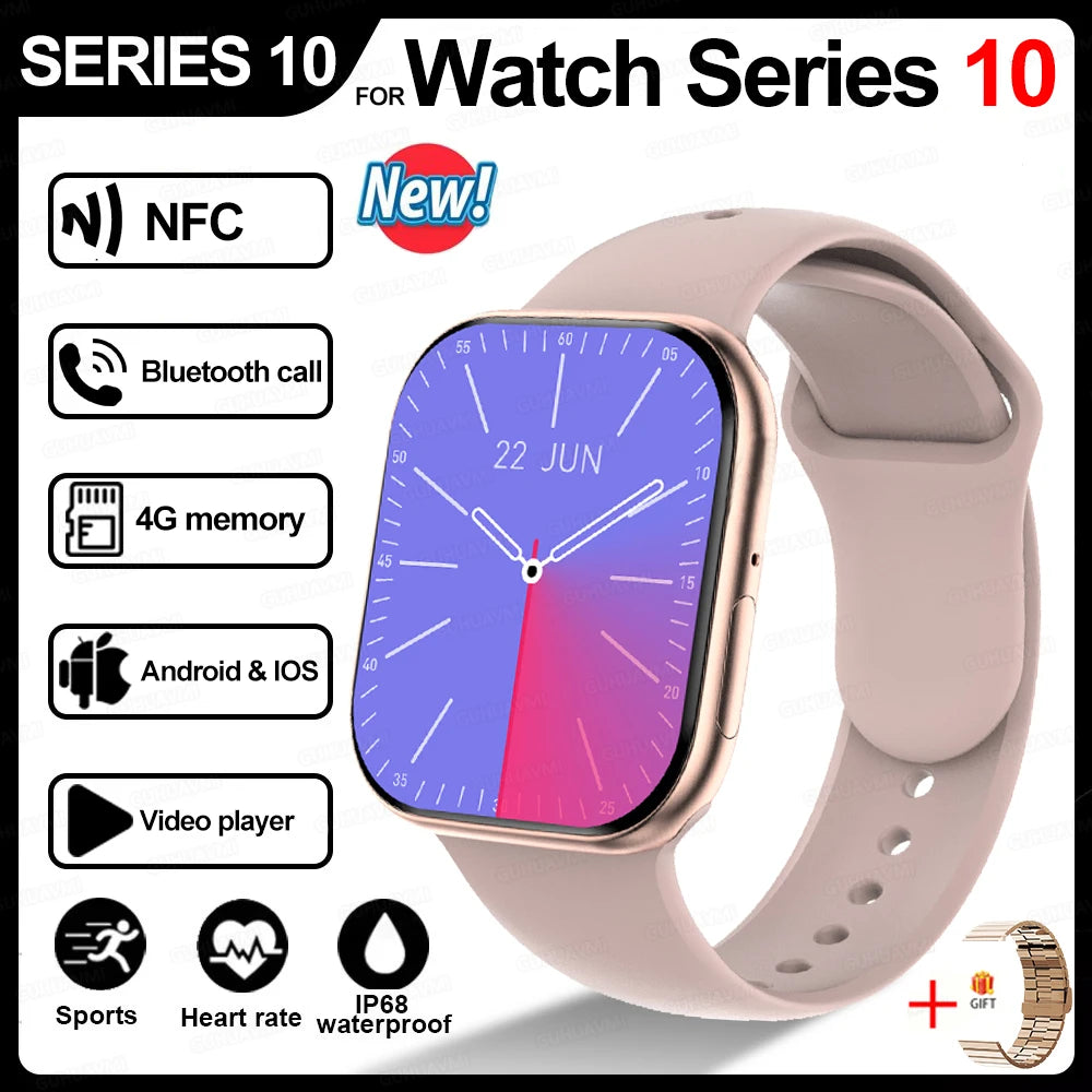 2025 Men’s Smartwatch Series 10 – AMOLED GPS Bluetooth Call Watch