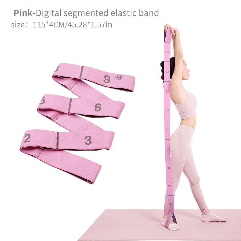 Elastic Yoga Stretch Strap – Multi-Loop Flexibility Band