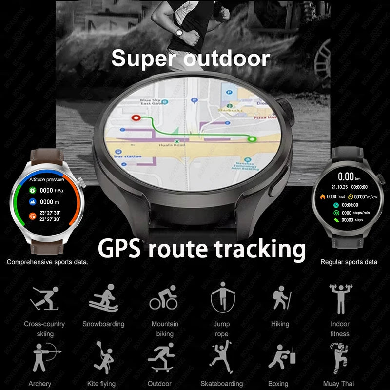 Huawei 1.85" Smartwatch – GPS, NFC & Bluetooth Fitness Tracker for Men