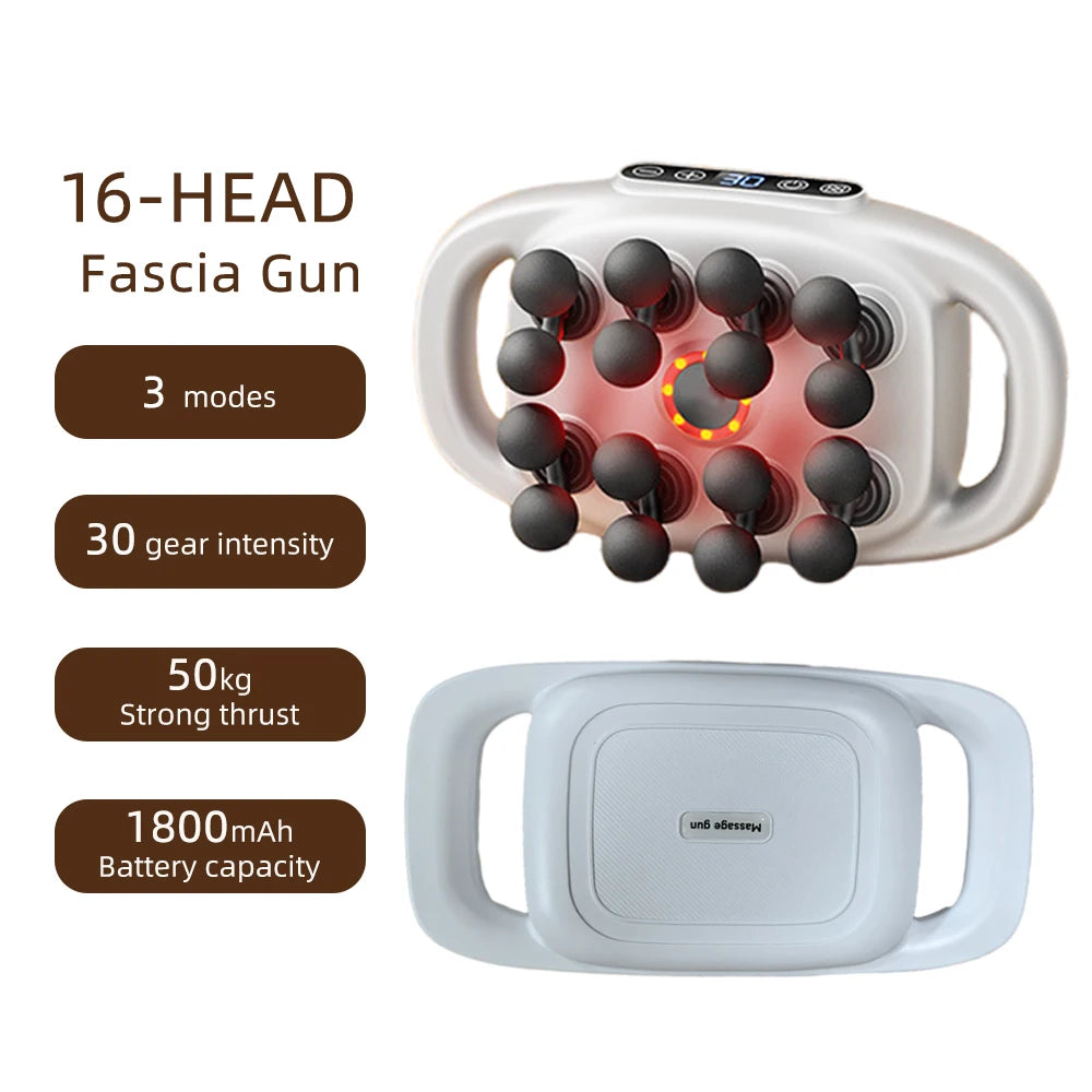 42-Head Fascia Massage Gun – High-Frequency Muscle Massager