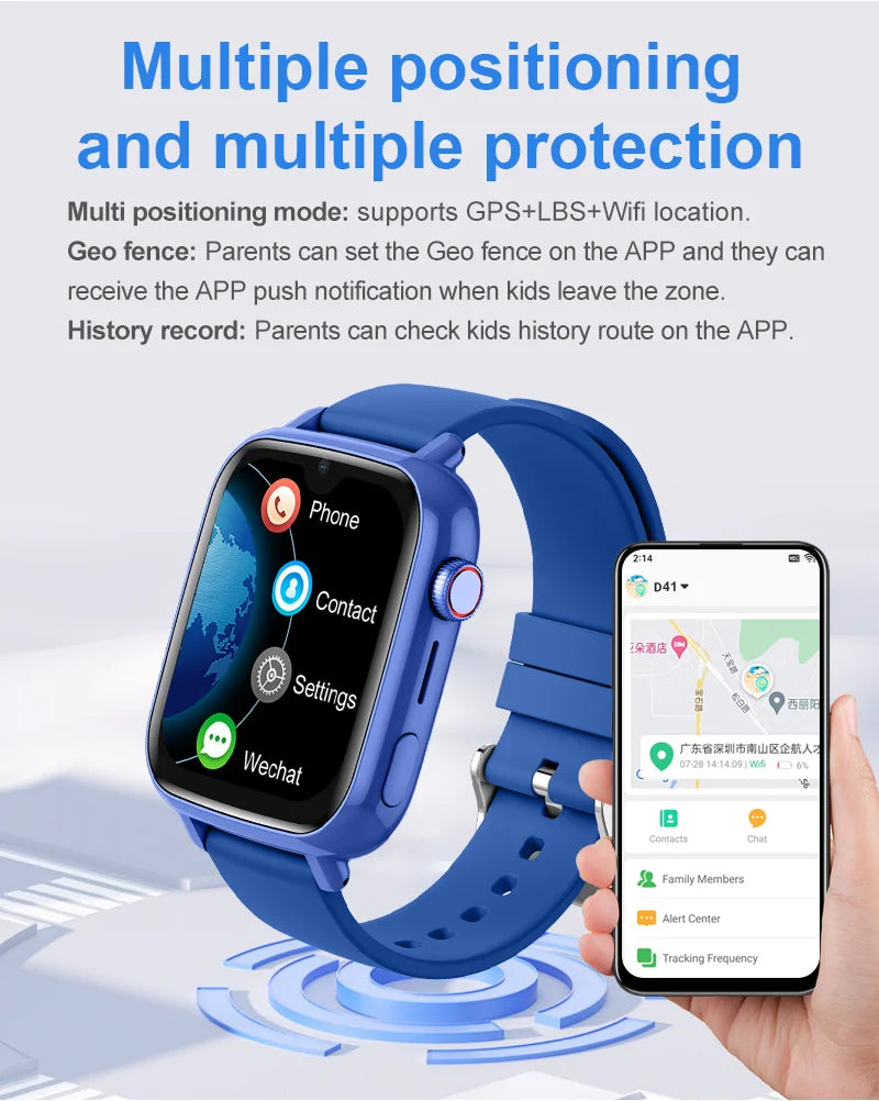 4G Kids Smart Watch – GPS Tracker, Video Call & SOS Safety Smartwatch