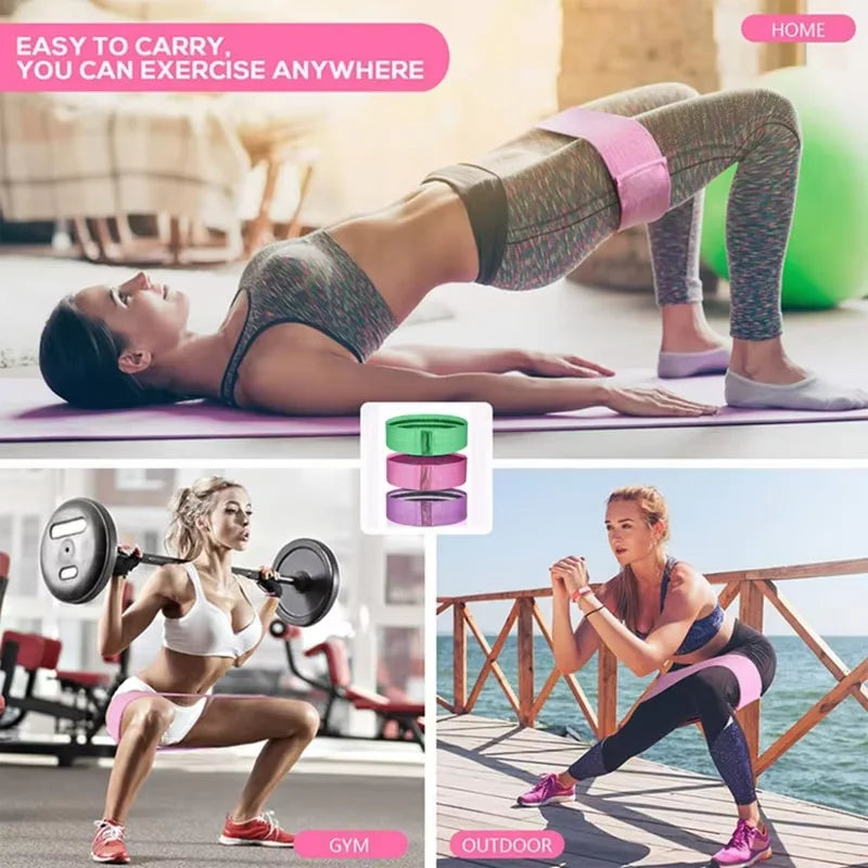 WorthWhile Hip Resistance Bands – Non-Slip Yoga & Workout Fitness Bands