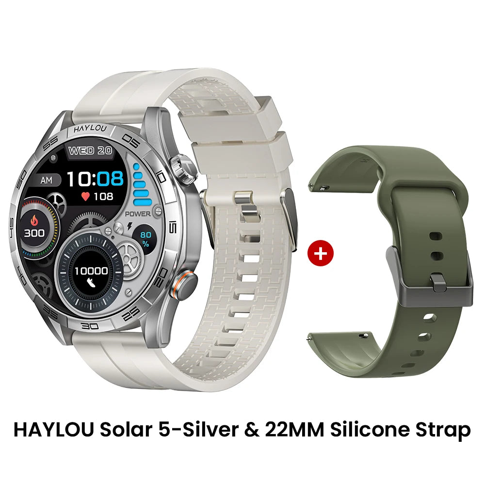 HAYLOU Solar 5 Smartwatch – AMOLED 60Hz Voice Call & Health Tracker