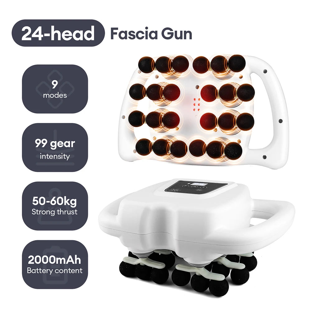 42-Head Fascia Massage Gun – High-Frequency Muscle Massager