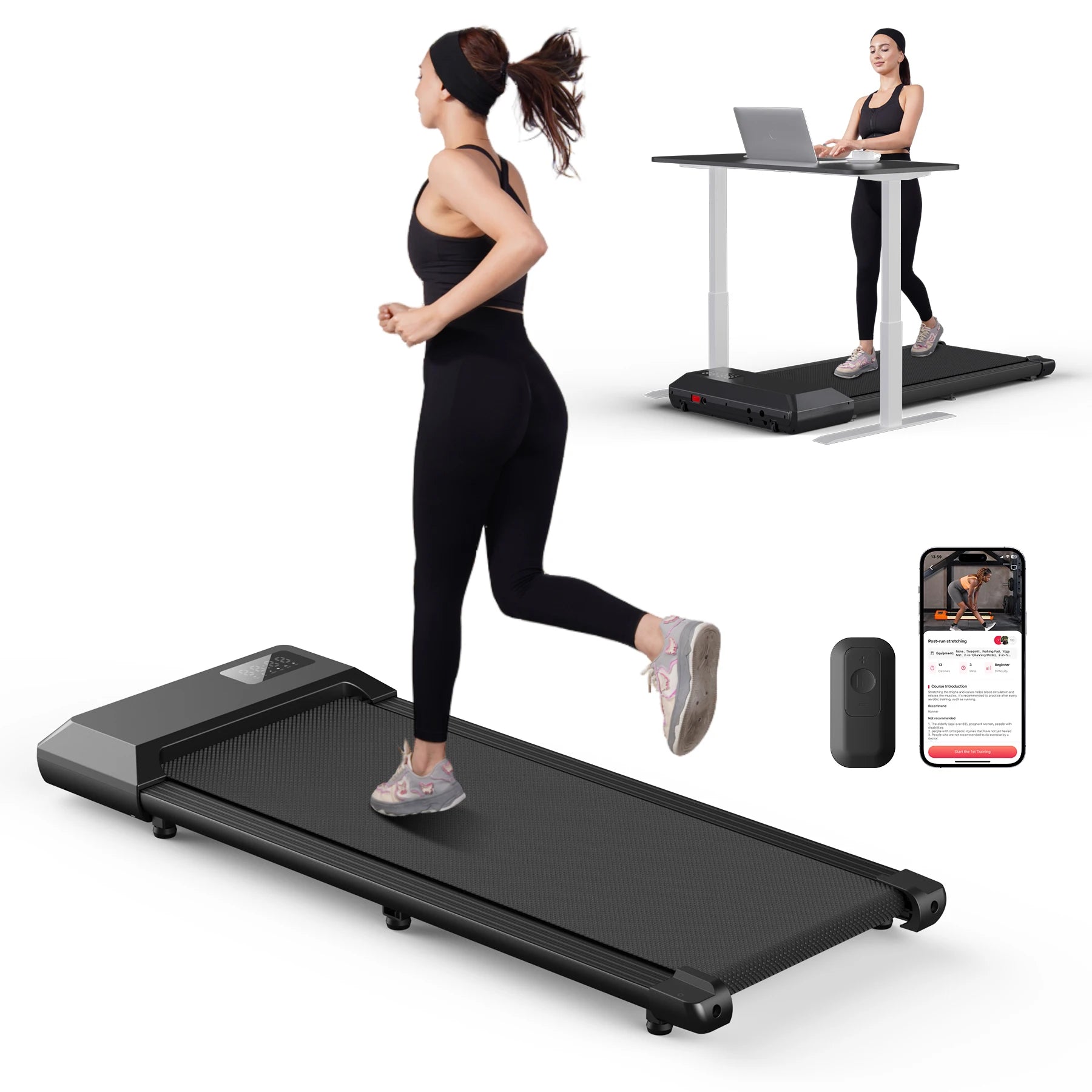 300LB Home Treadmill – 2.5HP 2-in-1 Walking & Running Machinee