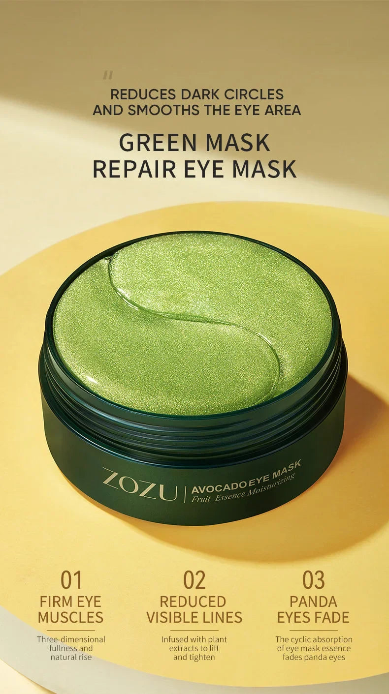 120pcs Avocado Collagen Eye Masks – Anti-Dark Circle & Anti-Wrinkle Patches