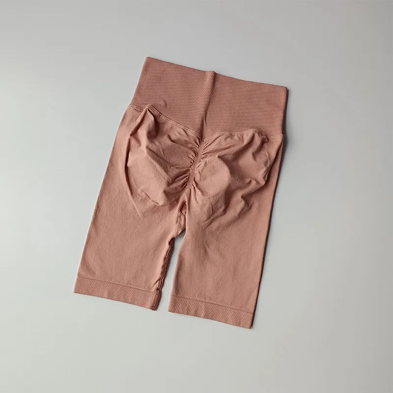 Women’s High-Waist Yoga Shorts – Push-Up Fitness Shorts