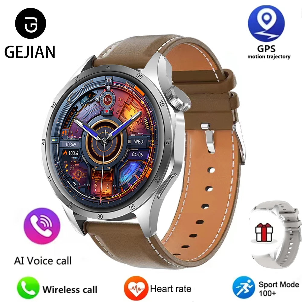 2025 Men’s Smartwatch – AMOLED GPS Bluetooth Call Watch