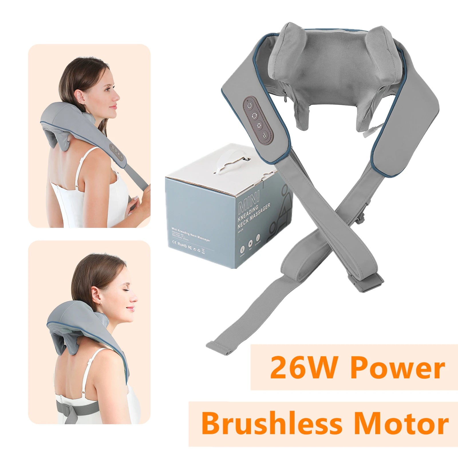 Foreverlily Wireless Neck & Shoulder Massager – 26W Kneading Shawl