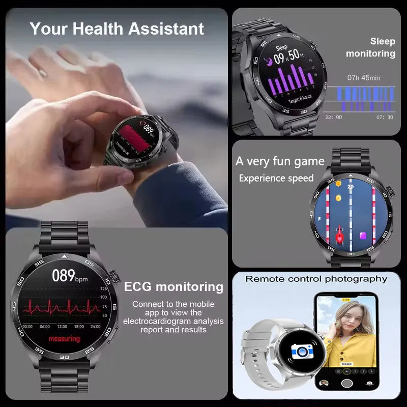 2025 Men’s Smartwatch – AMOLED GPS Bluetooth Call Watch