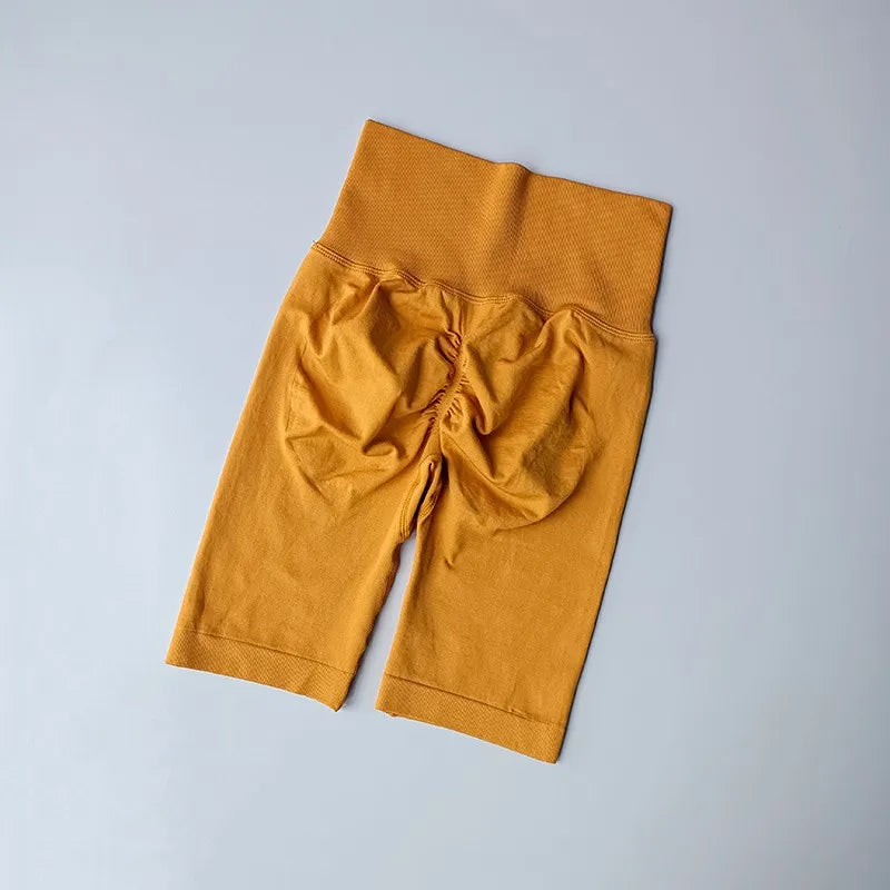 Women’s High-Waist Yoga Shorts – Push-Up Fitness Shorts