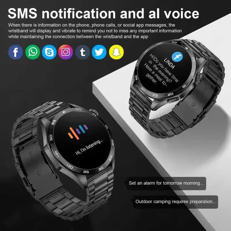 2025 Men’s Smartwatch – AMOLED GPS Bluetooth Call Watch