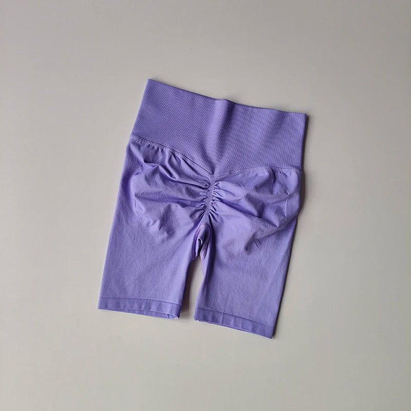 Women’s High-Waist Yoga Shorts – Push-Up Fitness Shorts