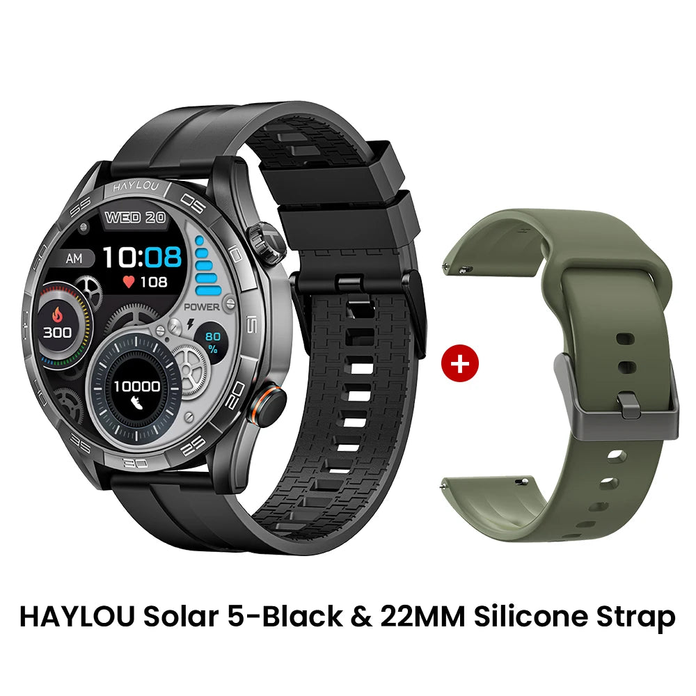 HAYLOU Solar 5 Smartwatch – AMOLED 60Hz Voice Call & Health Tracker