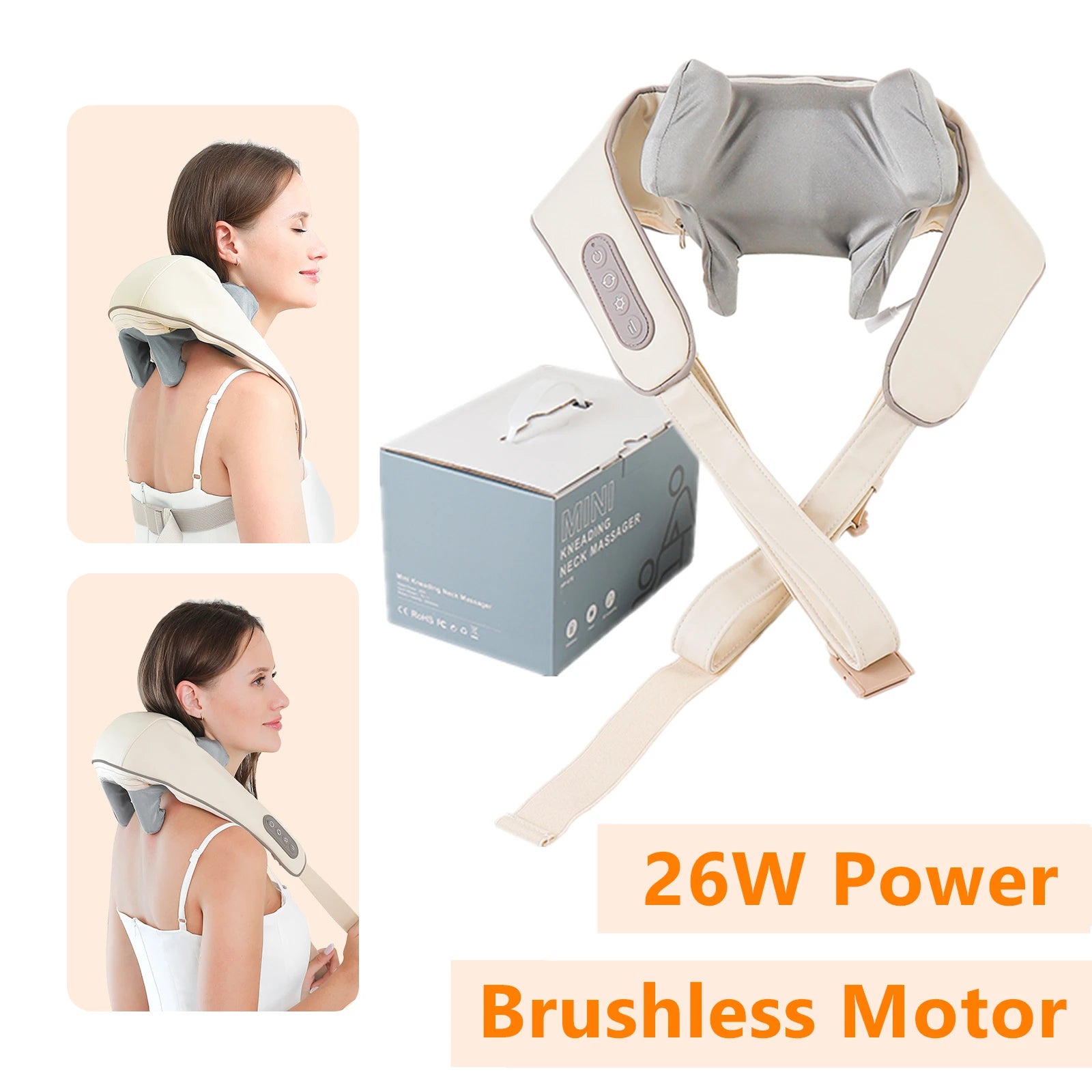 Foreverlily Wireless Neck & Shoulder Massager – 26W Kneading Shawl