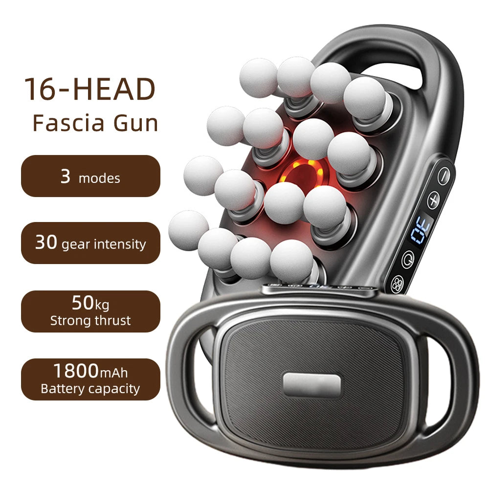 42-Head Fascia Massage Gun – High-Frequency Muscle Massager
