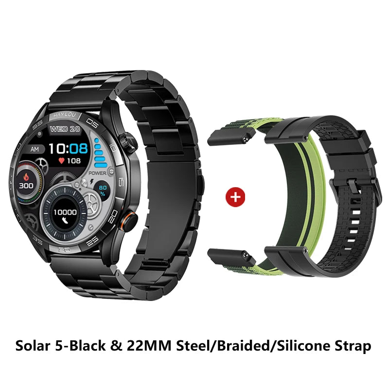 HAYLOU Solar 5 Smartwatch – AMOLED 60Hz Voice Call & Health Tracker